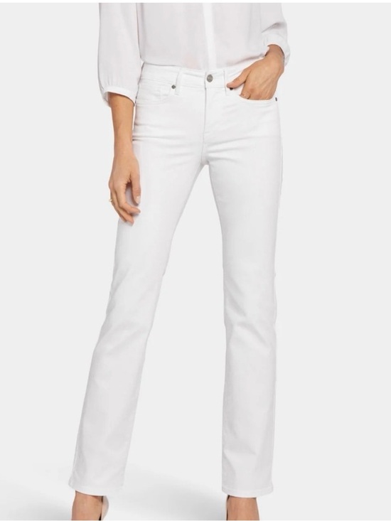 NYDJ Denim - NYDJ | Marilyn Straight white denim jeans pants Women’s size 8 lift tuck EUC